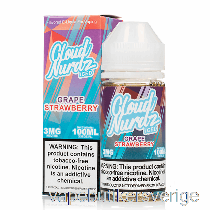 Vape Sverige Iced Druva Jordgubb - Moln Nurdz - 100ml 0mg